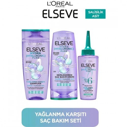 Elseve Hydra Pure Saç Bakım Seti 3 lü